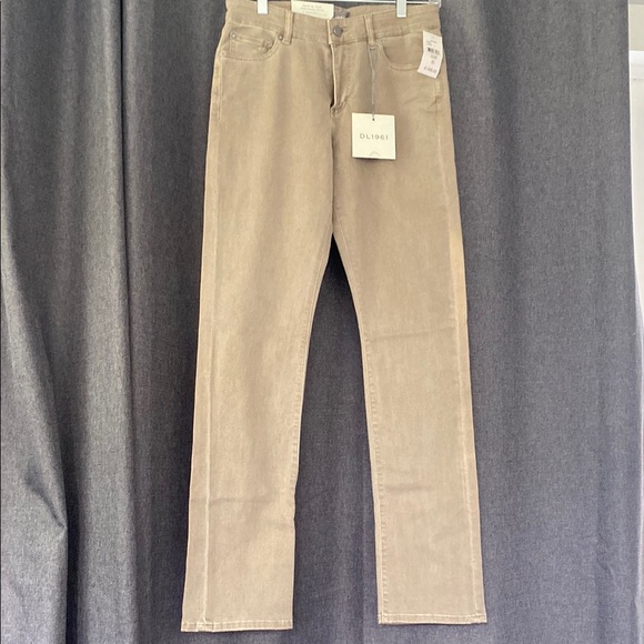DL1961 Tan Slim Straight Jeans